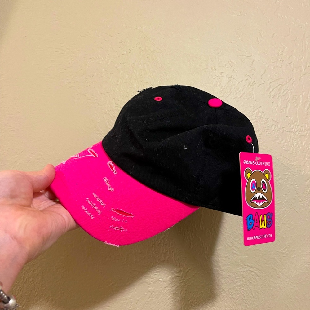 NWT Baws Clothing Neon Pink Hat Size S